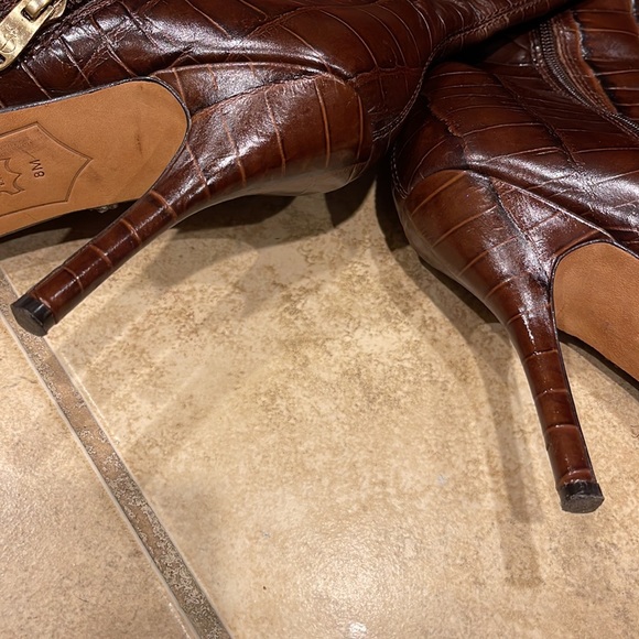 Joan and David Croc skin leather upper boots - Picture 7 of 8